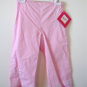 Barbie Lightweight Pink Capri Pants - Size 6X - NWT - 100% Cotton - 1990's NOS